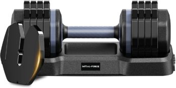 Adjustable Dumbbell 15-55lb Adjustable Dumbbell, Dumbbell Adjustable Weight for Exercises, Weights Dumbbells for Home and Gym, Full Body Workout Equipment, Single Adjustable Dumbbell for Men and Women