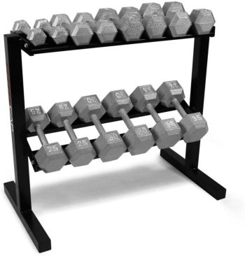 WF Athletic Supply Cast Iron Dumbbell Set, Solid Hexagon Grey Dumbbell Set, Strength Training Free Weights for Women & Men