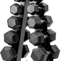 papababe Dumbbell Set Rubber Encased Hex Dumbbell Free Weights Dumbbells Set Home Weight Set