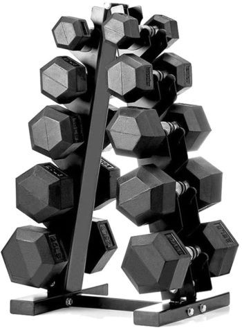 papababe Dumbbell Set Rubber Encased Hex Dumbbell Free Weights Dumbbells Set Home Weight Set