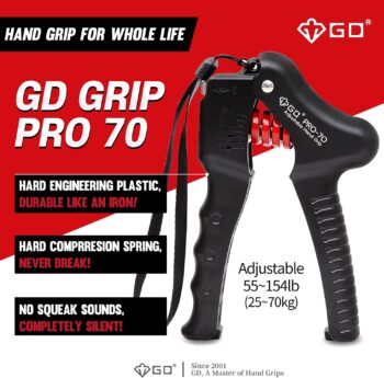 GD Hand Grip Strengthener (Premium Adjustable Hand Grips for Strength Training) Wrist and Forearm Trainer