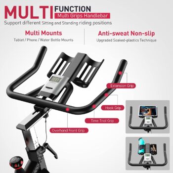 JOROTO Belt Drive Indoor Cycling Bike with Magnetic Resistance Exercise Bikes Stationary ( 300 Lbs Weight Capacity )