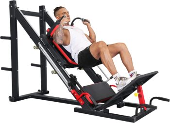 GMWD Leg Press Hack Squat Machine, Hip Sled for Home Gym, Lower Body Special Leg Press Machine