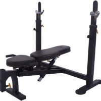 PowerTec Fitness WB-OB16 Olympic Bench Black Adjustable Weight Benches, Black