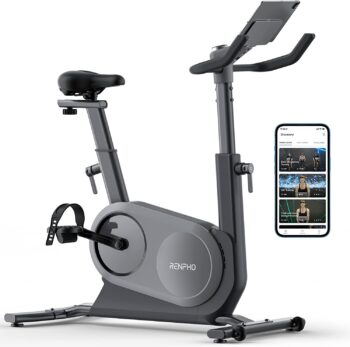 RENPHO Auto Resistance Exercise Bike for Zwift, AI Smart Stationary Indoor Cycling Bike, Bluetooth Fitness Upright Bike for Home Gym, Workout Cycle Bicycle