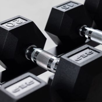 REP FITNESS Ergo Handle Hex Dumbbell Sets. 5-50 Set or 80-100 Set. Available with or Without Dumbbell Rack