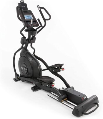 SOLE Fitness E35 Indoor Elliptical, Home and Gym Exercise Equipment, Smooth and Quiet, Versatile for Any Workout, Bluetooth and USB Compatible