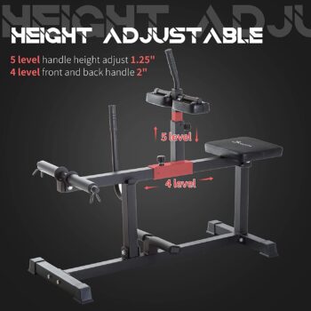 Soozier Adjustable Seated Calf Raise Machine Leg Press Machine Strength Training Gym Equipment