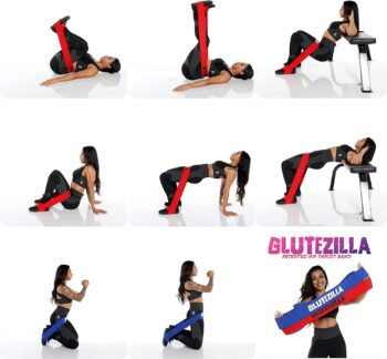 The X Bands Glutezilla Bands - Fabric Resistance Bands for Women & Men - Booty Bands - Extra Strength Hip Thrust Bands - Glute Bands - Exercise Resistance Bands for Home or Gym Workout