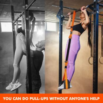 Pull Up Assistance Bands, Heavy Duty Resistance Band for Pull Up Assist, Adjustable Weight/Size with Fabric Feet/Knee Rest, Bands for Pull Up Assist for Strength Training, Patented Pull Up Assist Band