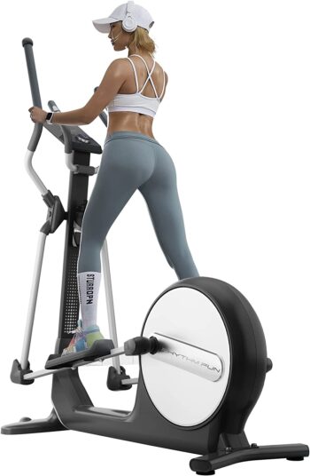 RHYTHM FUN Elliptical Machine Electric Elliptical Machine for Home Use Magnetic Elliptical Training Machine 24 Resistance 330LB Capacity Weight Elliptical Trainer with Smart LED Display Workout APP