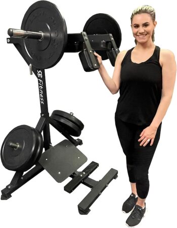 SB Fitness Commercial Plate-Loaded Leverage Squat /Calf Raise to Develop, Strengthen, Tone, and Shape Thighs, Calves and Buttocks