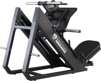 Signature Fitness SF-L2 Commercial Grade Plate Loaded Adjustable Leg Press Machine with Extra Plate Storage, Rated for 1,000 Pound Capacity, Black