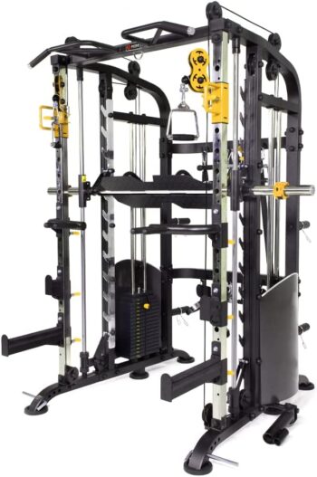 Altas Strength Smith Machine Light Commercial Home Gym Total Body Cage Workout Gym Equipment Tower Squat Rack with Pulley Ratio 2:1 Weight Lifting Machine Leg Press Strength Training M810