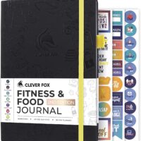 Clever Fox Fitness & Food Journal – Nutrition & Workout Planner for Women & Men – Diet & Gym Exercise Log Book with Calendars, Diet & Training Trackers