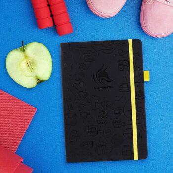 Clever Fox Fitness & Food Journal – Nutrition & Workout Planner for Women & Men – Diet & Gym Exercise Log Book with Calendars, Diet & Training Trackers