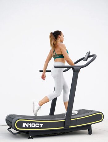 IN10CT (Intensity) Health Runner Curved Manual Treadmill - Non Motorized Treadmill with Curved Running Platform