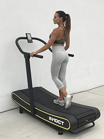 IN10CT (Intensity) Health Runner Curved Manual Treadmill - Non Motorized Treadmill with Curved Running Platform