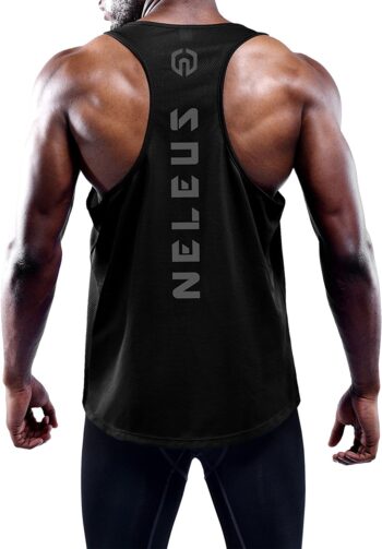 NELEUS Men's 3 Pack Dry Fit Y-Back Muscle Tank Top