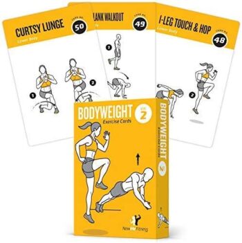 NewMe Fitness Workout Cards - Instructional Fitness Deck for Women & Men, Beginner Fitness Guide to Training Exercises at Home or Gym