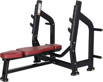 RYAN SHERWOOD Olympic bench chest press with 4 long external storage weight horns commercial Quality (200 lb item weight) for Gym