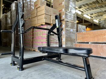 RYAN SHERWOOD Olympic bench chest press with 4 long external storage weight horns commercial Quality (200 lb item weight) for Gym