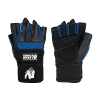 Dallas Wrist Wraps Gloves - Black/Blue