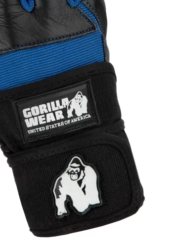 Dallas Wrist Wraps Gloves - Black/Blue