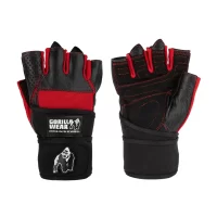 Dallas Wrist Wraps Gloves - Black/Red