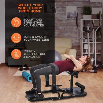 Lifepro 2-in-1 Sissy Squat Machine & Hip Thrust Machine - Deep Squat Workout Machine & Glutes Workout Equipment for Home Gym - Build Whole-Body Strength, Improve Balance & Posture, & Sculpt Your Booty