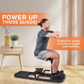 Lifepro 2-in-1 Sissy Squat Machine & Hip Thrust Machine - Deep Squat Workout Machine & Glutes Workout Equipment for Home Gym - Build Whole-Body Strength, Improve Balance & Posture, & Sculpt Your Booty