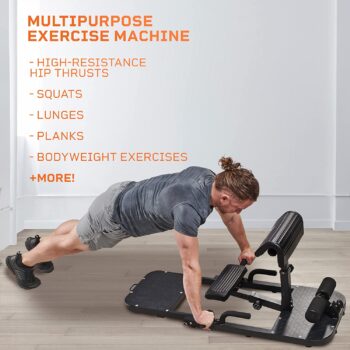 Lifepro 2-in-1 Sissy Squat Machine & Hip Thrust Machine - Deep Squat Workout Machine & Glutes Workout Equipment for Home Gym - Build Whole-Body Strength, Improve Balance & Posture, & Sculpt Your Booty