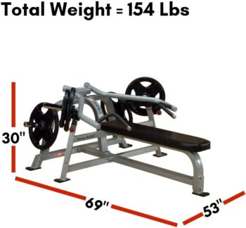 Pro Clubline by Body-Solid Adjustable Leverage Bench Press for Weightlifting, Commercial and Home Gym