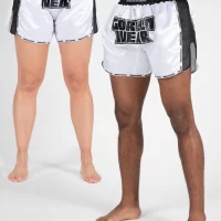 Piru Muay Thai Shorts - White/Black