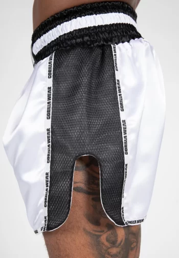 Piru Muay Thai Shorts - White/Black