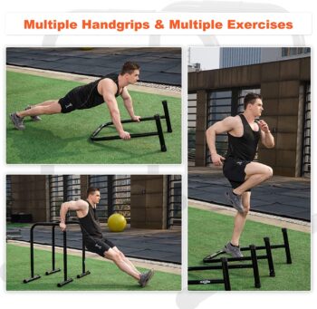 RELIFE REBUILD YOUR LIFE Dip Station Functional Heavy Duty Dip Stands Fitness Workout Dip bar Station Stabilizer Parallette Push Up Stand