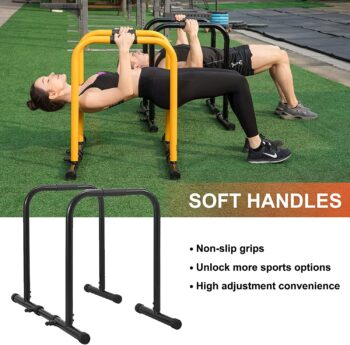 RELIFE REBUILD YOUR LIFE Dip Station Functional Heavy Duty Dip Stands Fitness Workout Dip bar Station Stabilizer Parallette Push Up Stand