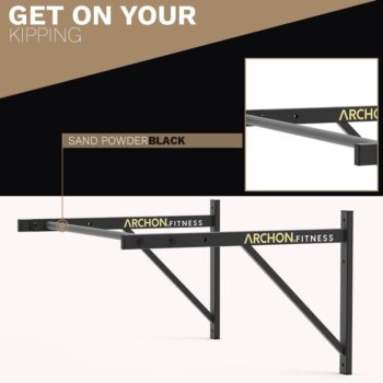 ARCHON Fitness Wall Mounted Pull Bar | Straight Pull Up Bar | Kipping Workout Equipment | Commercial Gym equipment | Home Gym Pullup Bar | Chin Up Bar | Fitness Equipment