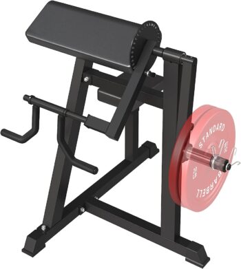 GMWD Bicep Tricep Curl Machine, Plate Loaded Bicep Curls and Tricep Extension Machine, 2 in 1 Exercise Equipment for Home Gym Workout Station