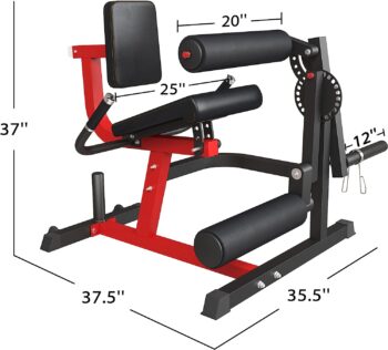 GMWD Leg Extension and Curl Machine, Lower Body Special Leg Machine, Adjustable Leg Exercise Bench with Plate Loaded, Leg Rotary Extension for Thigh, Home Gym Weight Machine