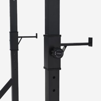 GORILLA SPORTS® Squat Rack - Adjustable Height, Multifunctional, Non-Slip Feet, Steel, Black - Barbell Rack, Bench Press Stands, for Strength Training, Weight Lifting, Exercise, Home Gym Equipment