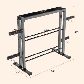 JX FITNESS Dumbbell Rack, 3 Tier Weights Storage Rack for Dumbbells, Weight Plates, and Kettlebells (1100 Pounds Weight Capacity, 2022 Version)