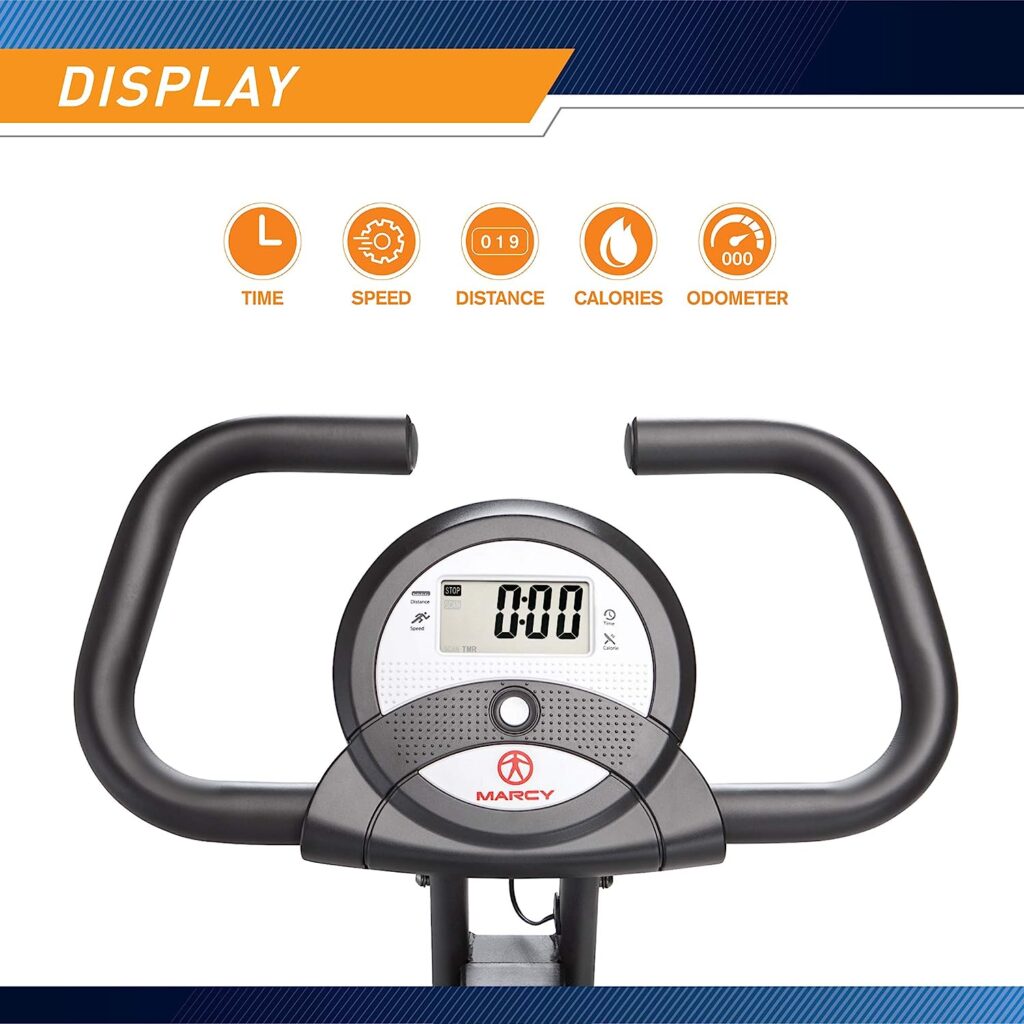 Marcy Foldable Upright Exercise Bike With Adjustable Resistance