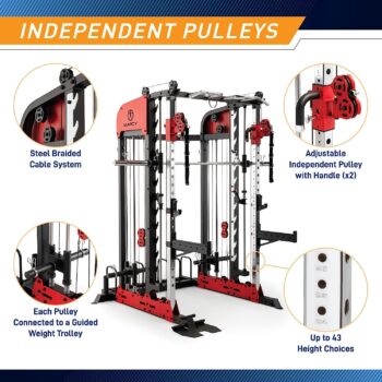 Marcy Pro Deluxe Smith Cage Home Gym System for Weight Training SM-7553