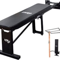 PRx Performance Wall Mounted Flat Weight Bench Folds onto Wall Rack Space Saving Home Gym Fitness Equipment Workout Exercise Steel Folding Training Full Body