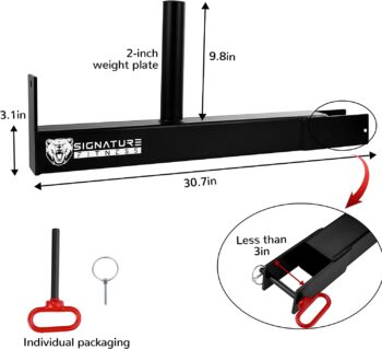 Signature Fitness Belt Squat Lever Arm Plate Loaded Gym Fitness Equipment Curls Rows Guided Deadlifts Black