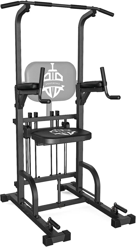 Sportsroyals Power Tower Pull Up Dip Station Multi-Function...