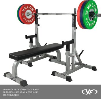 Valor Fitness BD-2 Independent Bench Press Stands with Adjustable Uprights and Safety Catches