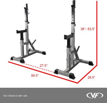 Valor Fitness BD-2 Independent Bench Press Stands with Adjustable Uprights and Safety Catches