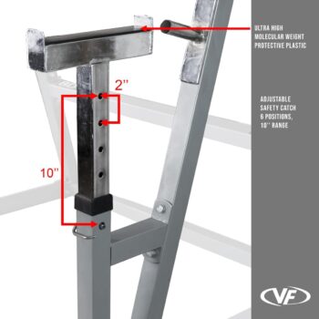 Valor Fitness Bench Press and Squat Rack Combo Half Power Cage w/ Adjustable Spotter Arms